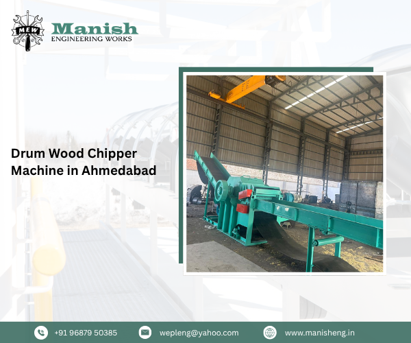 Drum Wood Chipper Machine in Ahmedabad
